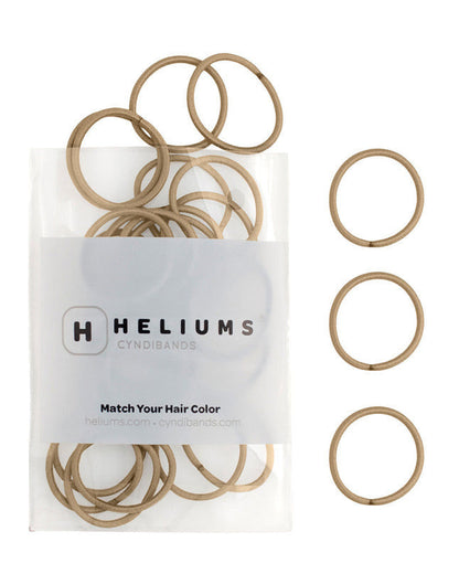 heliums-Small Hair Ties - 2mm Mini Hair Elastics - Sandy Blonde