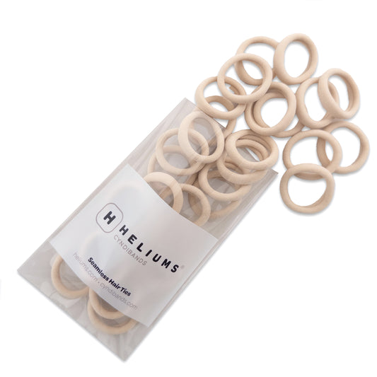 Heliums Small Seamless Hair Ties - 1 Inch Ponytail Holders - 30 Count - Blonde