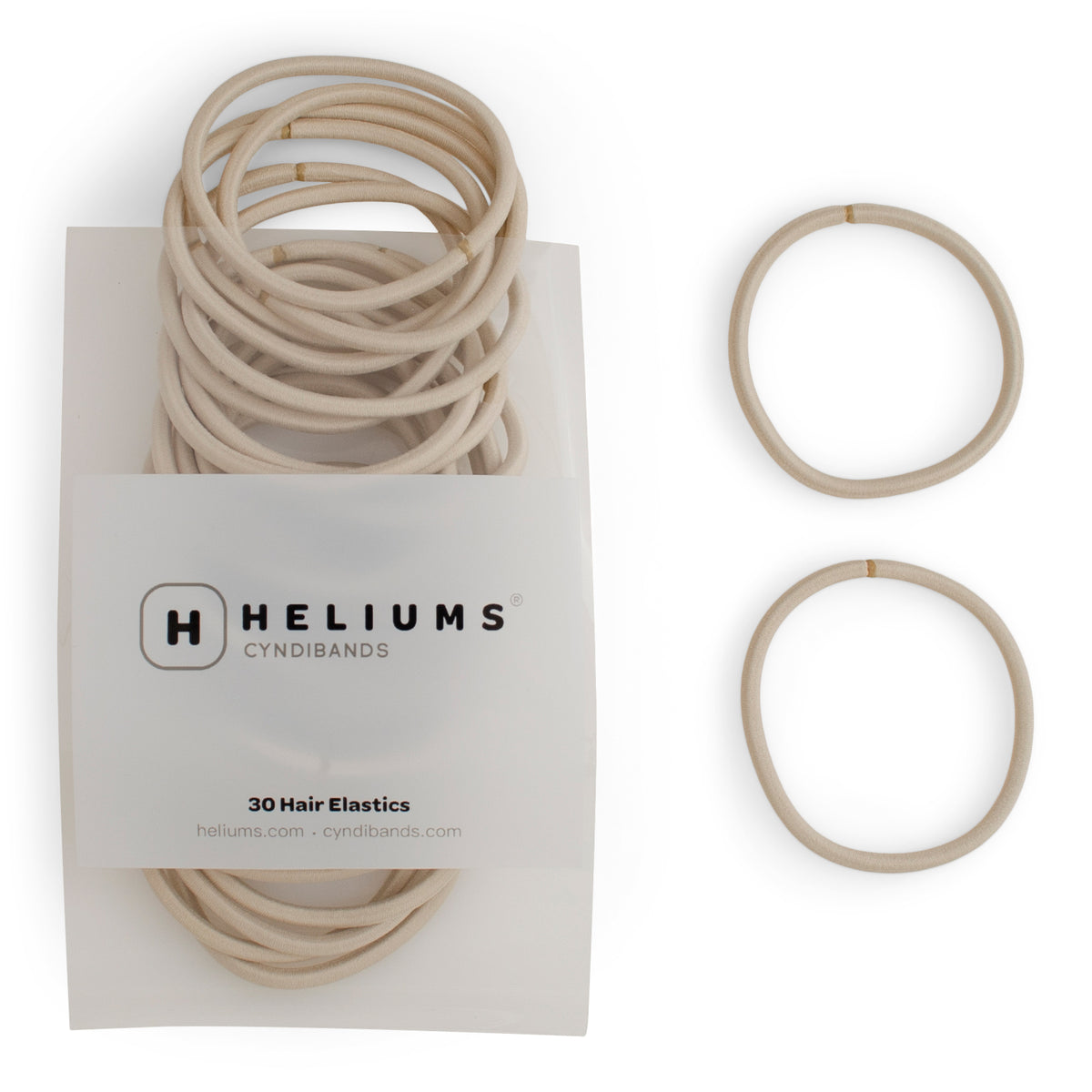 Heliums Large 4mm Hair Ties (30-Pack)