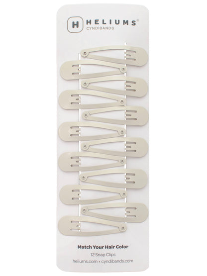 2 Inch Snap Clips Metal Barrettes - 12 Count