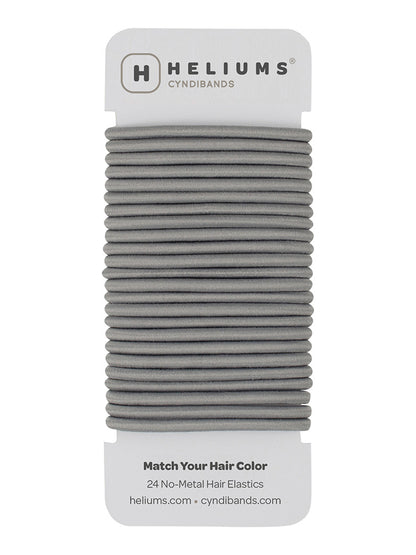 4mm Hair Ties - 1.75 Inch Elastics - 24 Count - Gray