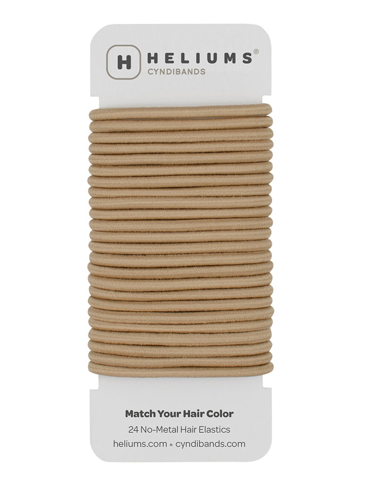 4mm Hair Ties - 1.75 Inch Elastics - 24 Count - Sandy Blonde