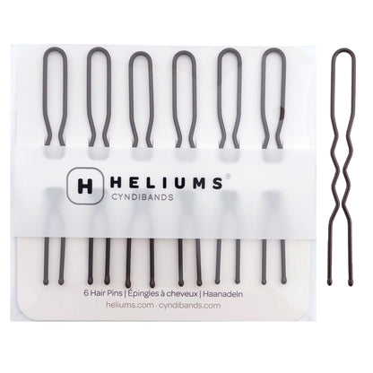 Large Metal U-Shaped Hair Pins - Brown