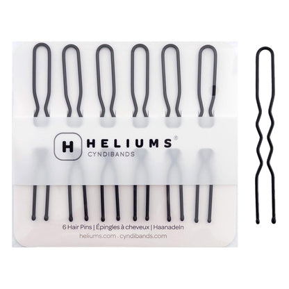 Large Metal U-Shaped Hair Pins - Black