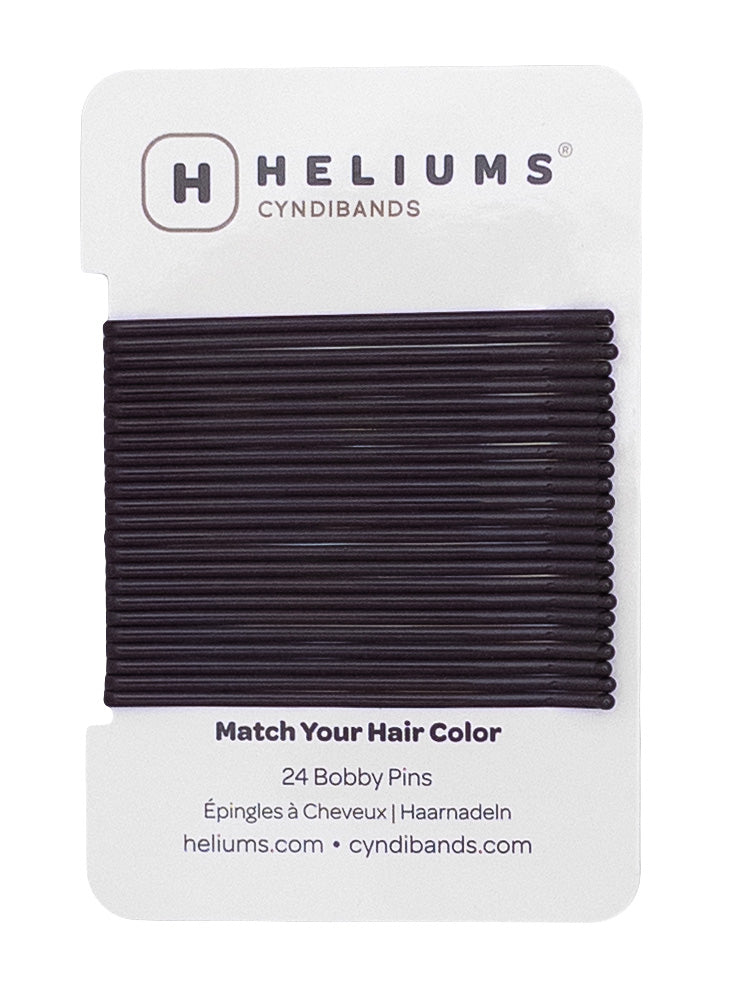 Extra Long Flat Enamel Bobby Pins - 2.5 Inch Hair Pins - Dark Brown