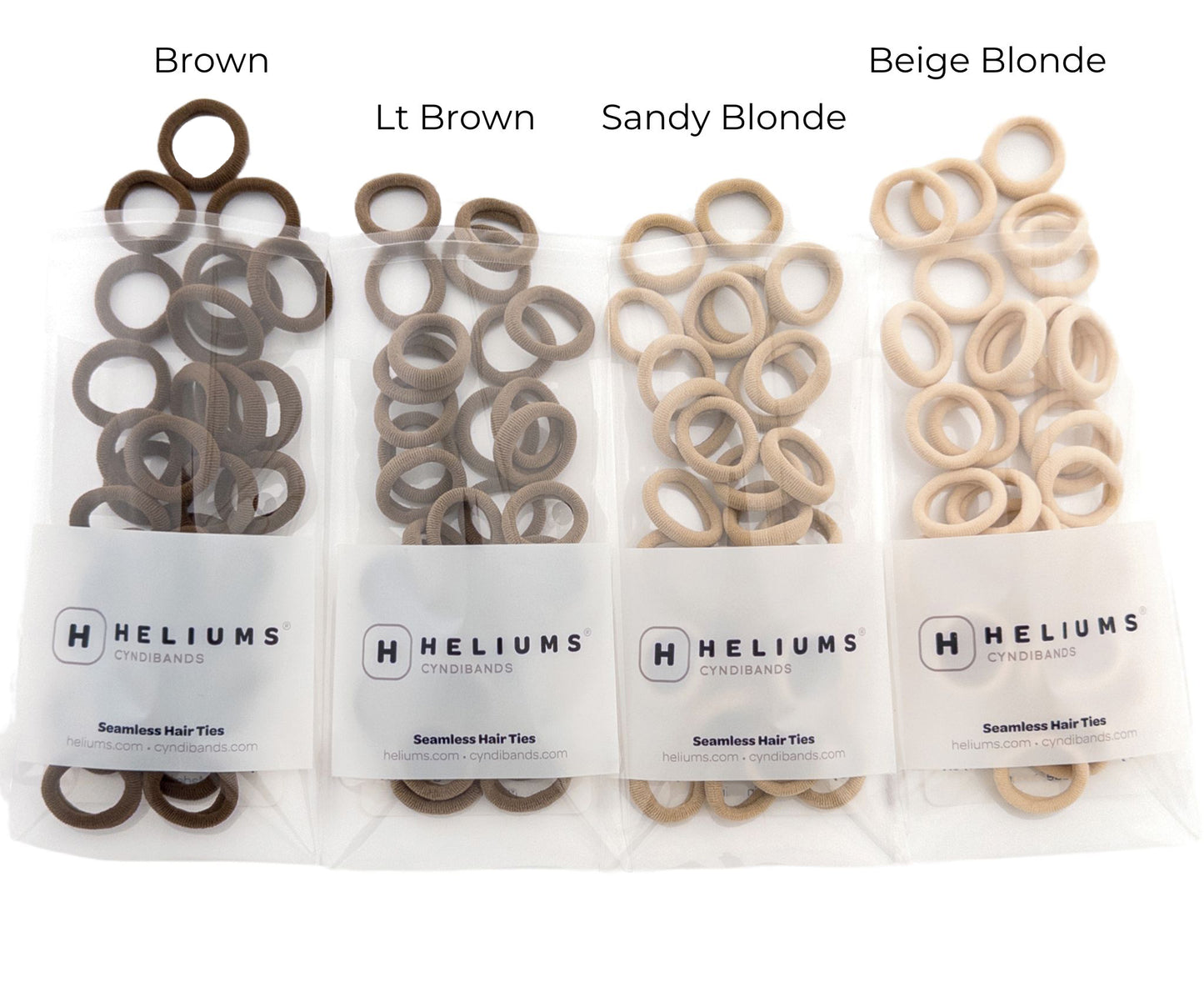 Extra Small Seamless Hair Ties - Neutrals Mix -  Tiny 0.7 Inch Nylon Hair Bands