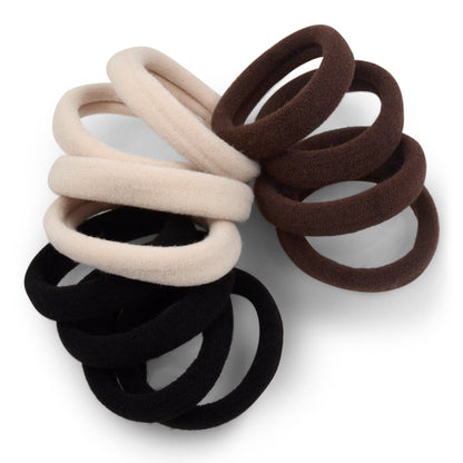 Seamless Hair Ties - Gentle Hold - 12 Count - Neutrals