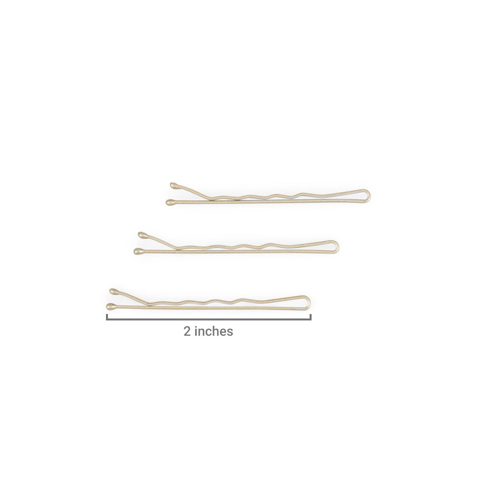 Heliums Matte Metallic Wavy Bobby Pins (48-Pack)