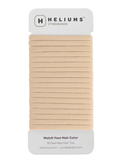 heliums-Skinny Seamless Hair Ties - 18 Pack - Beige Blonde