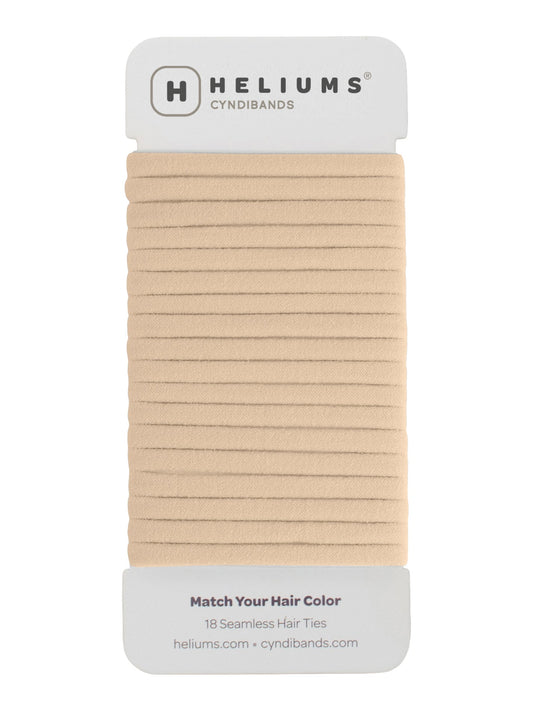 heliums-Skinny Seamless Hair Ties - 18 Pack - Beige Blonde