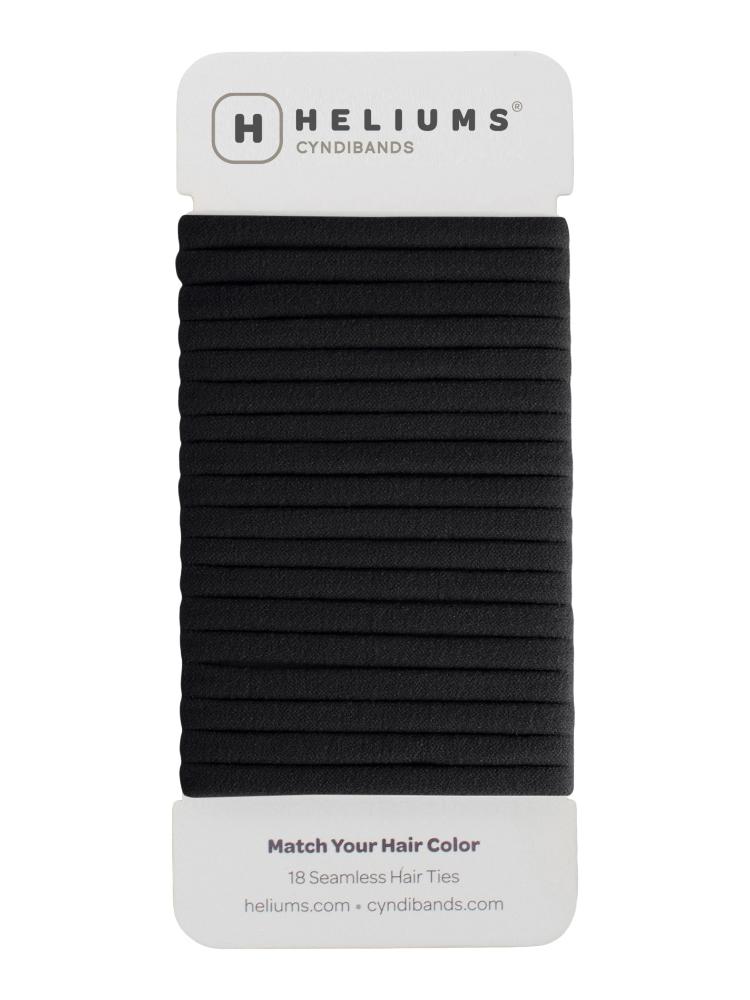 heliums-Skinny Seamless Hair Ties - 18 Pack - Black