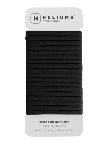 heliums-Skinny Seamless Hair Ties - 18 Pack - Black