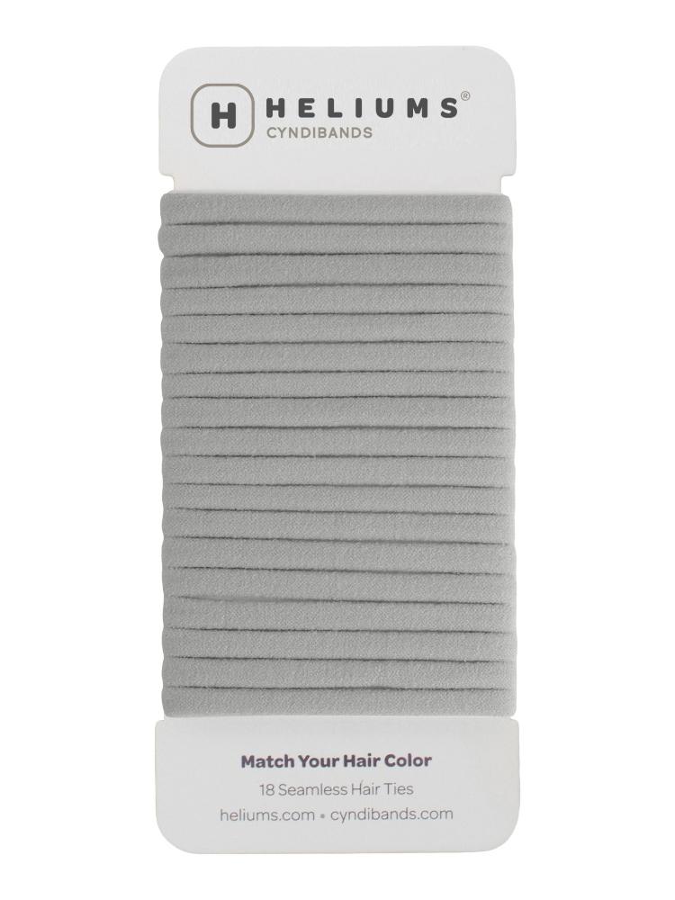 heliums-Skinny Seamless Hair Ties - 18 Pack - Gray