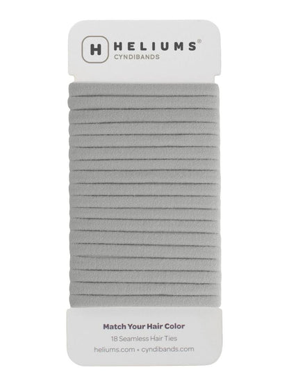 heliums-Skinny Seamless Hair Ties - 18 Pack - Gray