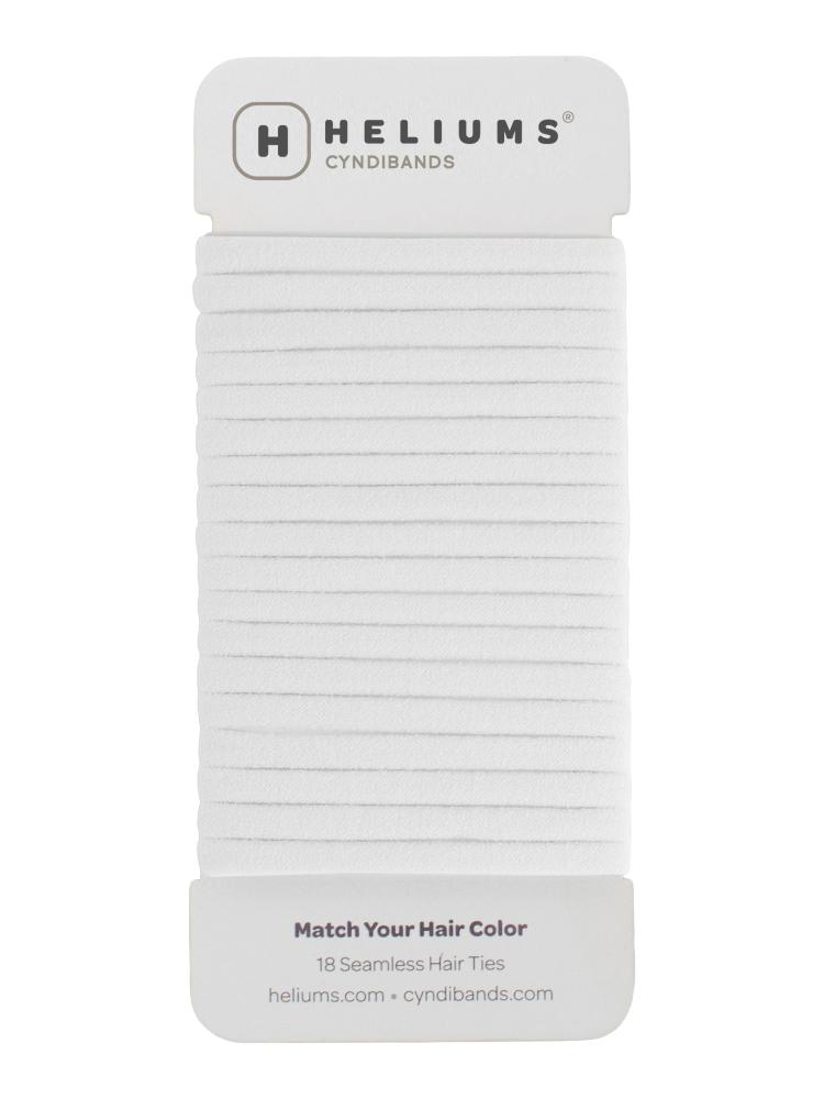 heliums-Skinny Seamless Hair Ties - 18 Pack - White