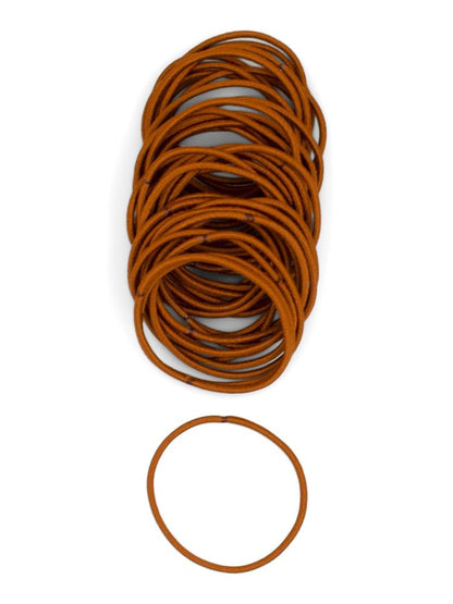 heliums-Thin 2mm Hair Ties - 1.75 Inch Elastics - 40 Count - Copper