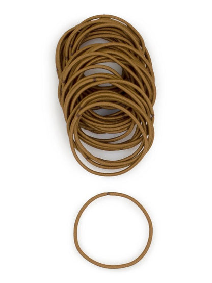 heliums-Thin 2mm Hair Ties - 1.75 Inch Elastics - 40 Count - Dark Golden Blonde