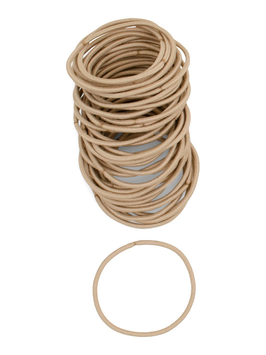 heliums-Thin 2mm Hair Ties - 1.75 Inch Elastics - 40 Count - Sandy Blonde