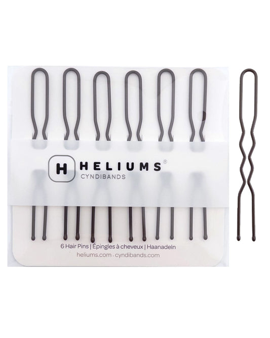 Large Metal U-Shaped Hair Pins - Brown