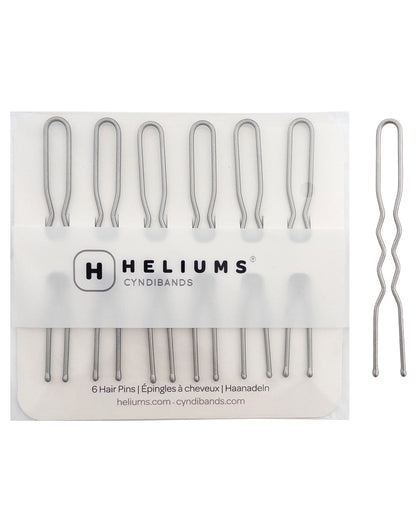 Large Metal U-Shaped Hair Pins - Gray