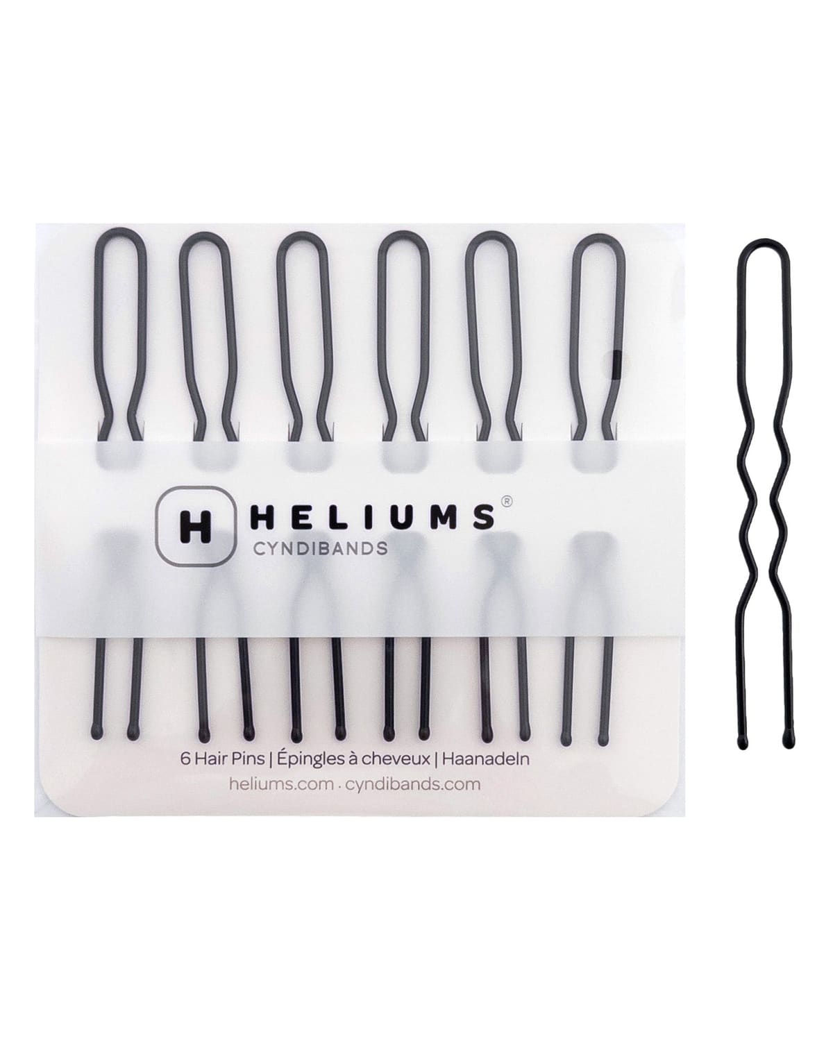 Large Metal U-Shaped Hair Pins - Black