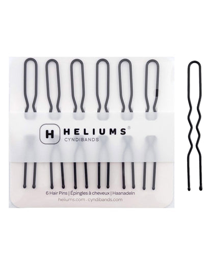 Large Metal U-Shaped Hair Pins - Black