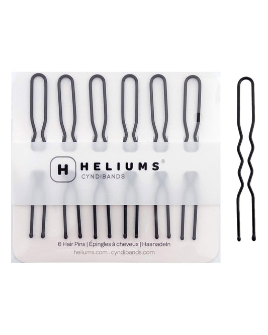 Large Metal U-Shaped Hair Pins - Black