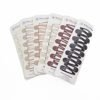 2 Inch Snap Clips Metal Barrettes - 12 Count